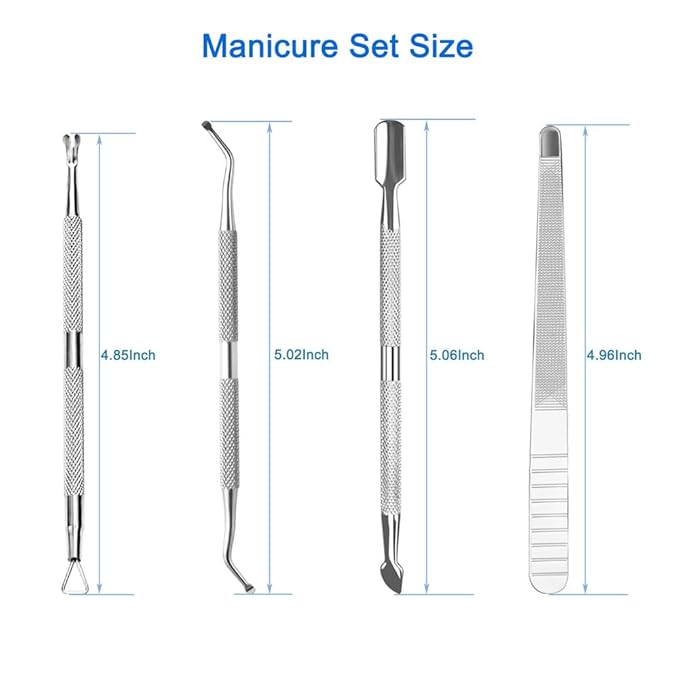 Professional Cuticle Nippers Set, Stainless Steel Manicure Kit - Image 8