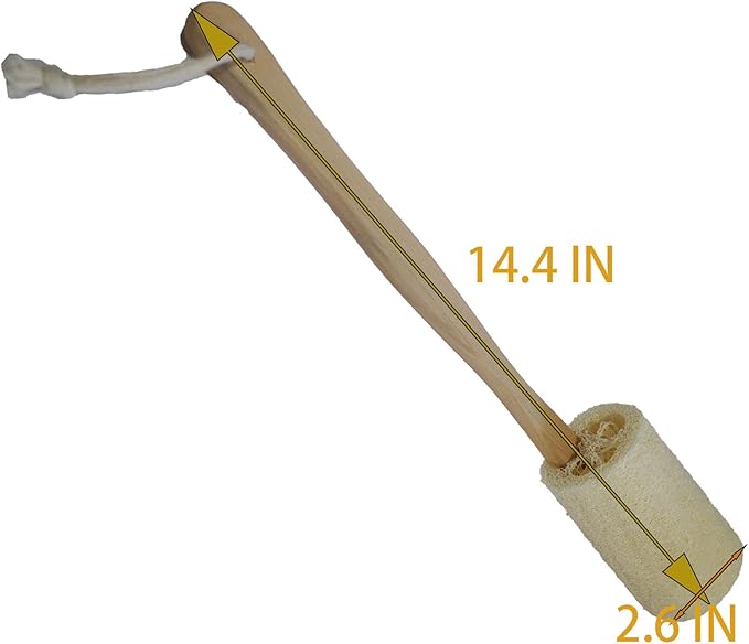 Back Loofah Scrub Loofah Sponge Long Handle Loofah Shower Bath Brush On a Stick - Image 3