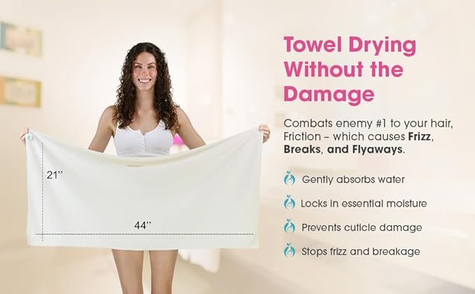 Hair RePear The Ultimate Hair Towel – Standard 21" x 44" Cotton Hair Towel - Image 6