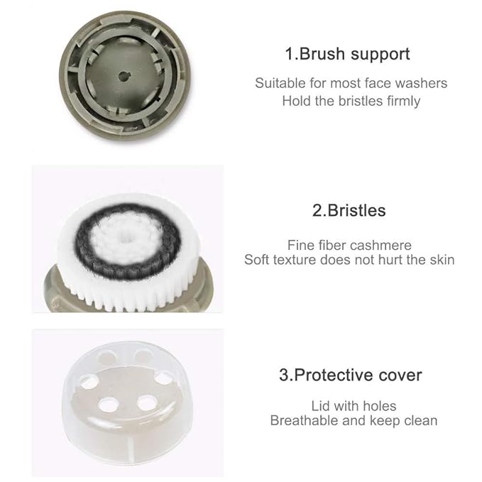 Facial Cleansing Brush Head Replacements Compatible - Image 3