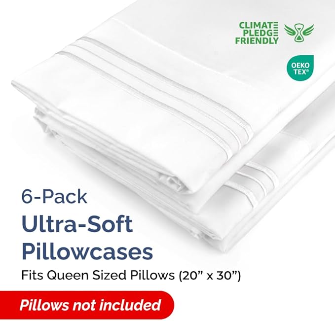 Queen Pillow Cases Set of 6 - Image 2