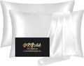 Silk Pillowcase 2 Pack, Natural Mulberry Silk Pillow Cases, Anti Acne Silk by HOME