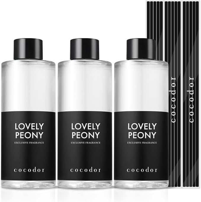COCODOR Reed Diffuser Oil Refill/Lovely Peony/6.7oz/3 Pack/Aroma Therapy by COCODOR