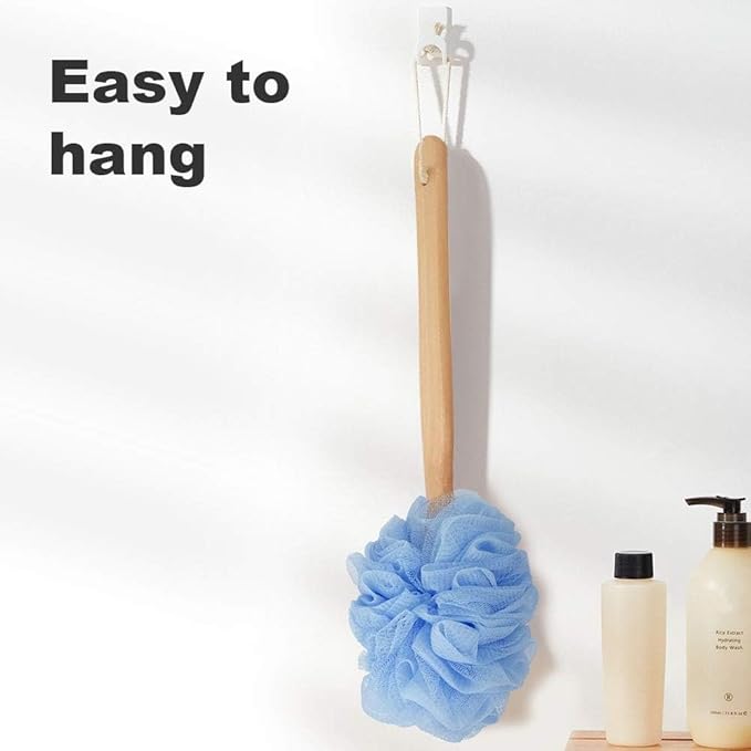 Back Scrubber for Shower & Body, Long Handle Bath Brush - Image 6