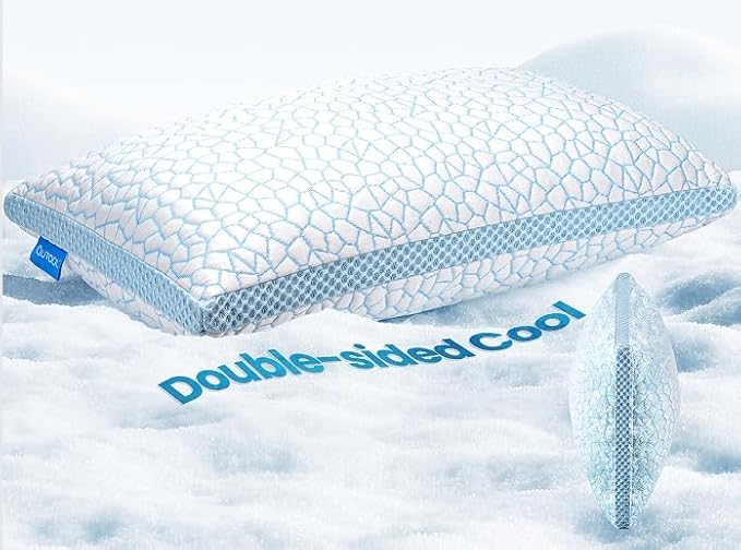 QUTOOL Cooling Pillows for Hot Sleeping, Shredded Memory Foam Pillows Standard by QUTOOL