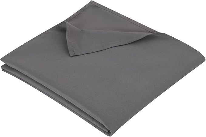 Queen Flat Sheet Only， 90x102Inch Dark Gray by Hotella