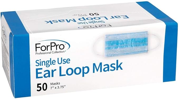 ForPro Professional Collection Single Use Ear Loop Mask, 3-Ply Disposable - Image 2