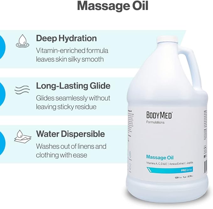 BodyMed Formulations Massage Oil, 1 gal. – Fragrance-Free, All-Natural Oil - Image 6