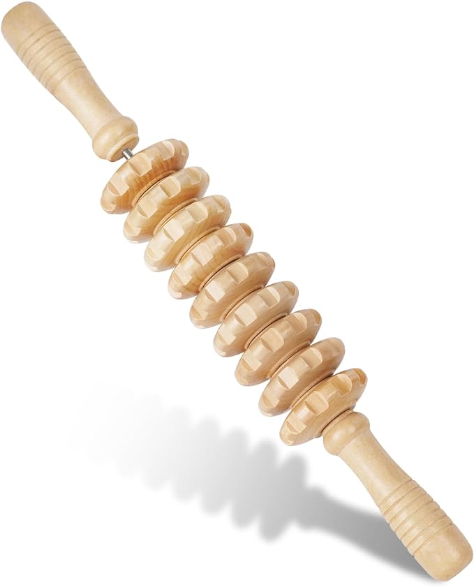 Liitrton Manual Wooden Fascia Massage Roller Trigger Points by Liitrton