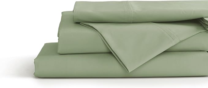 Linen Home 100% Cotton Percale Sheets Queen Size, Deep Pocket, 4 Pieces Set by LINENHOME