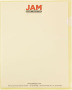 JAM PAPER Plastic Sleeves - Letter Size - 9 x 11 1/2 - Yellow Project Pockets - 120 Bulk Page Protectors/Pack
