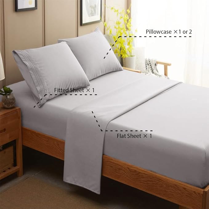 SONORO KATE Bed Sheet Set Super Soft Microfiber 1800 Thread Count Luxury - Image 2