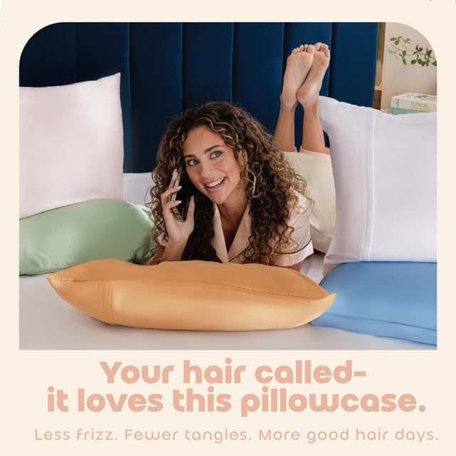 BLISSFORD Brown Satin Pillowcase - Image 2