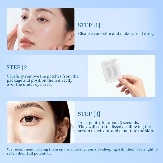 8 pairs PDRN Micro Eye Patches, Under Eye Patches - Image 8