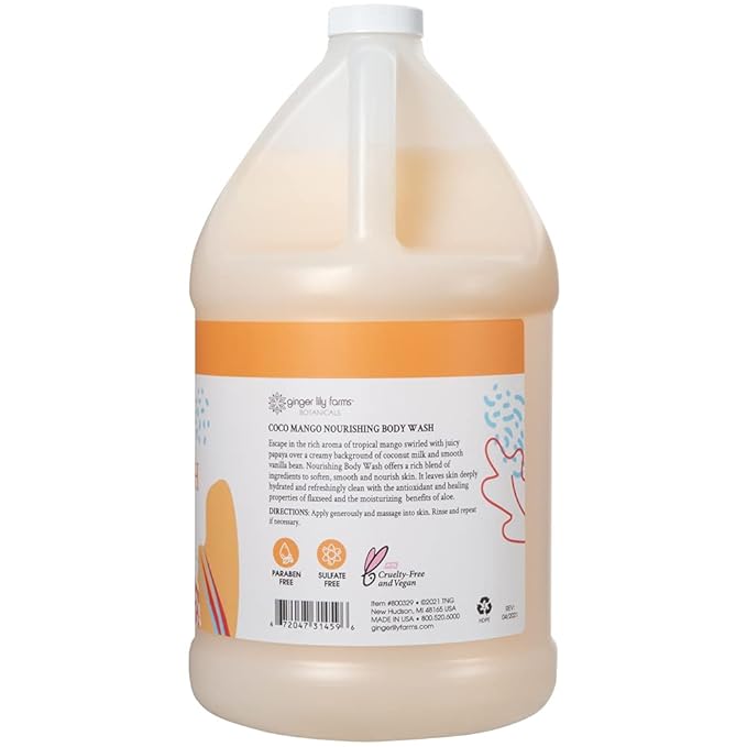 Ginger Lily Farms Botanicals Nourishing Body Wash, 100% Vegan & Cruelty-Free - Image 3