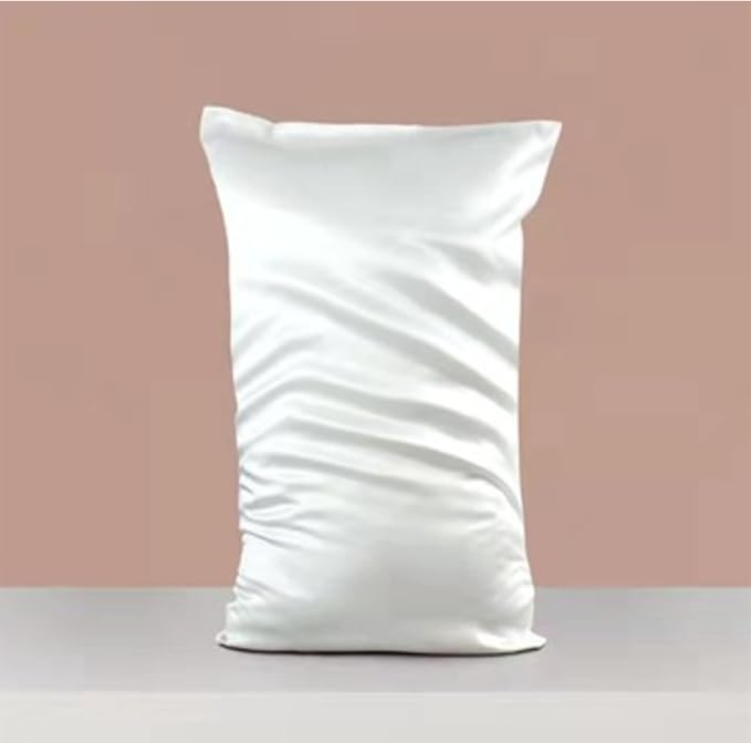 Oeko-TEX Certified White Silk Pillow Cases Made in USA, 100% Real Silk - Image 4