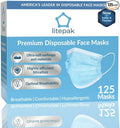 Litepak 125-Pack Disposable Face Mask Premium Comfort Earloops by Litepak