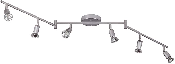 Globe Electric 59351 Payton 6-Light Foldable Track Lighting, Matte Silver by GlobeElectric
