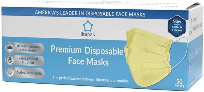 Litepak 500pcs Premium Disposable Face Mask SOFT 3ply Nose Wire - Image 8