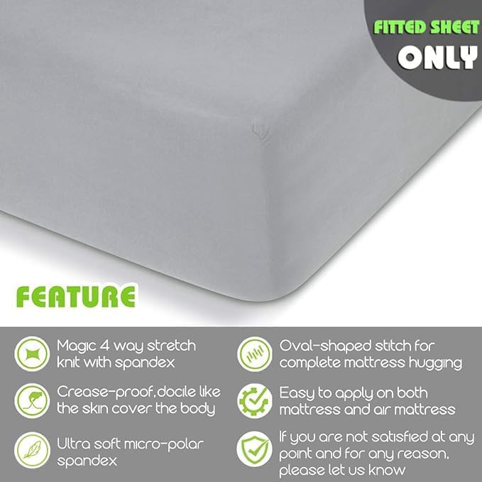 Fitted Sheet- COSMOPLUS King Fitted Sheet Only（No Flat Sheet or Pillow Shams） - Image 3