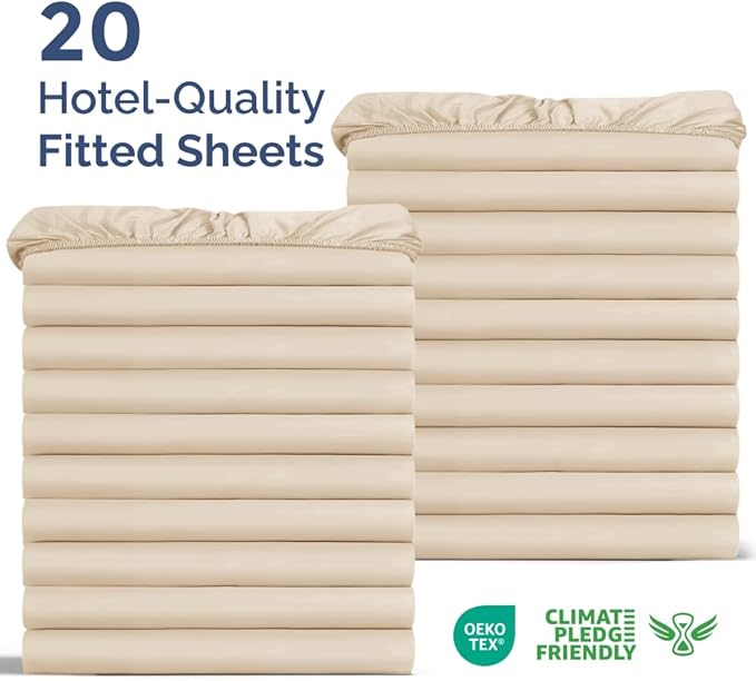 Bulk Case Pack of 20 Fitted Sheets - Image 2