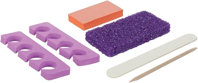 ForPro 5-Piece Pedi Kit, Individually-Packed Pedicure Set, Wood Nail File - Image 2