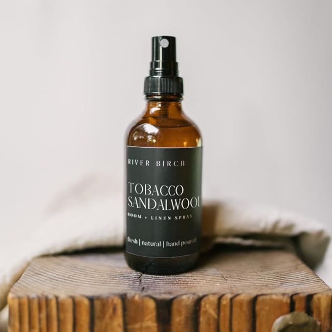 River Birch Tobacco Sandalwood Scented Linen and Room Spray | Home Fragrance | - Image 4