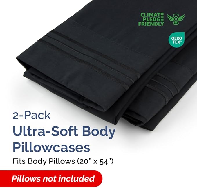 Body Pillowcases Set of 2-20x54 Long Body Pillow Case - Image 2