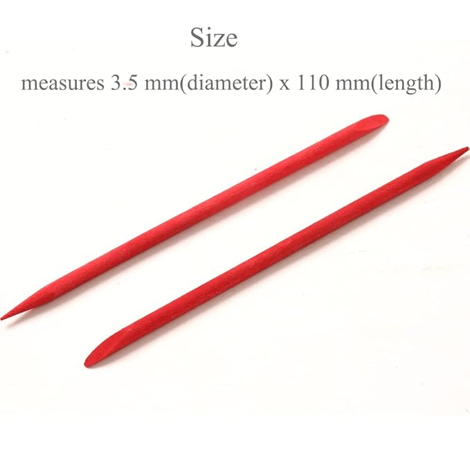 100 Pcs Orange Wood Nail Sticks Double Sided Multi Functional Cuticle Pusher - Image 5