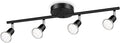 Ascher 4-Light LED Track Lighting Kit, Flexibly Rotatable Light Heads, 4 Way by Ascher
