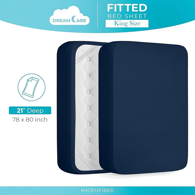 DREAMCARE King Fitted Sheet Only - Image 4