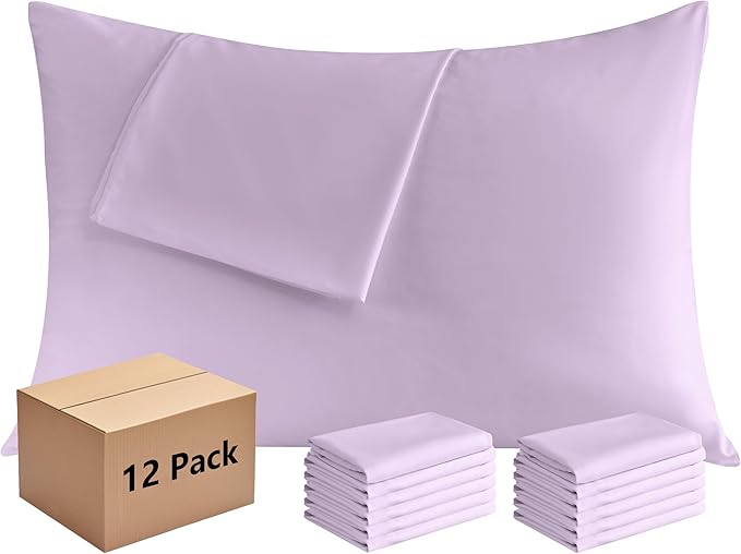 Pillowcases King 12 Pack, 20x36 Pillow Cases by Culve
