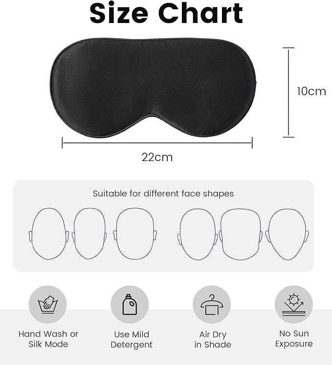 Formé & Found Silk Sleep Mask for Men & Women, 100% 6A Mulberry Silk, 16 Momme - Image 5