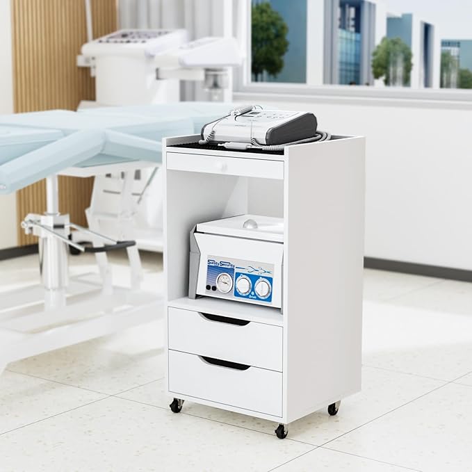 Medical Carts with Wheels, Crash Cart Ultrasound Trolley with Non-Slip Pads by OmySalon