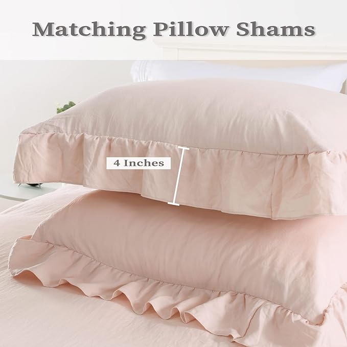 Ruffle Duvet Cover King Size, 104x90 in - Image 3
