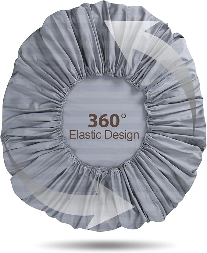 100% Egyptian Cotton Fitted Sheet Queen Size, 600 Thread Count, Single Fitted - Image 8
