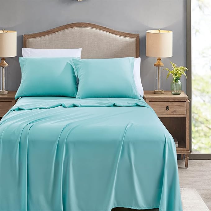 FreshCulture King Flat Sheets Only, Soft Microfiber Bedding Sheets - Image 2