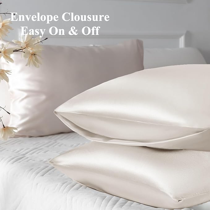 Satin Pillowcase for Hair 2pc, Similar to Silk Pillow Cases, Easier Care Than - Image 7