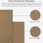 Fuxi Toned Tan Sketchbook 9x12-60 Sheet Acid Free Toned Paper, Professional Drawing Pad for Artists & Art Students.
