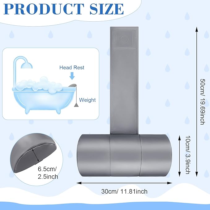 Pinkunn 2 Pcs Hot Tub Headrest Bathtub Headrest Pillow Waterproof Spa Head - Image 2