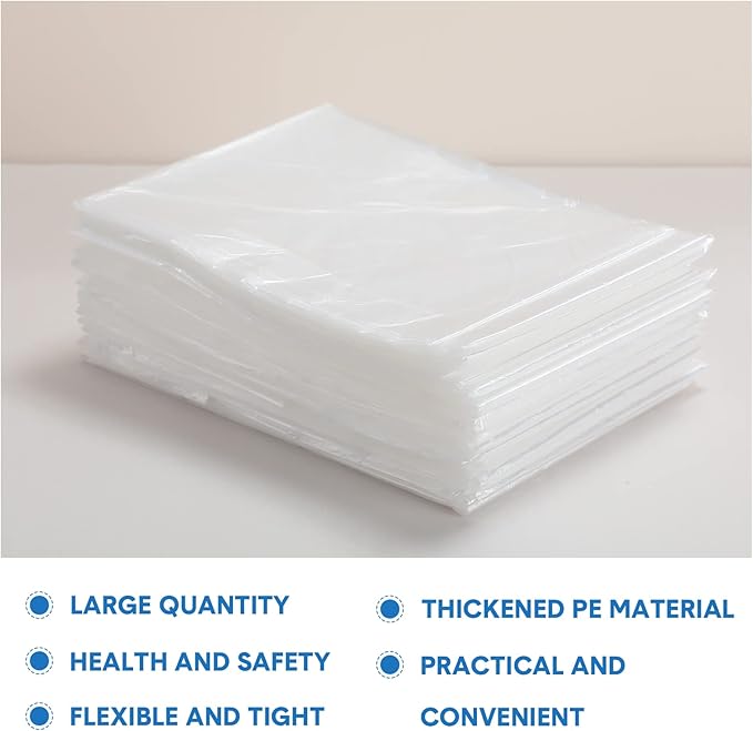 Mimorou 100 Pack Disposable Sauna Blanket Sauna Bag Liners Plastic Sheeting - Image 4