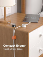 Magnetic Cable Clips, Adjustable Cord Holder Management, Adhesive Wire Keeper Organizer for Home Office Desk Phone PC Car Wall Desktop Nightstand Appliance (9-PCS White_Black_Orange_Blue)