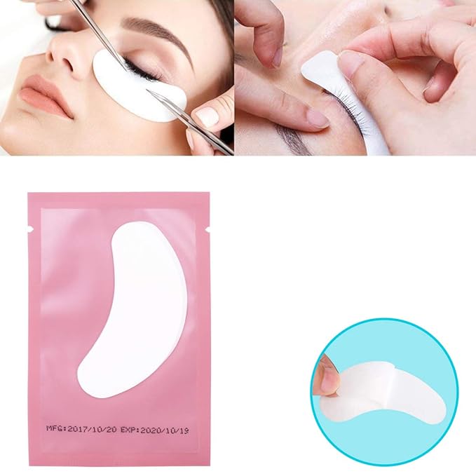 3x100 Packs- Lint Free Lash Extension Eye Gel Patches & Glue Rings Holder - Image 2