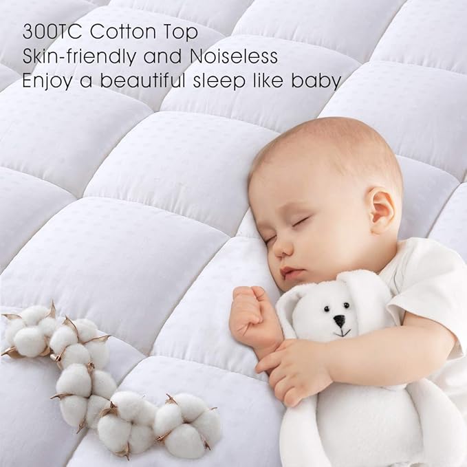 EASELAND RV King Mattress Pad Pillow Top Mattress Cover Quilted Fitted Mattress - Image 4