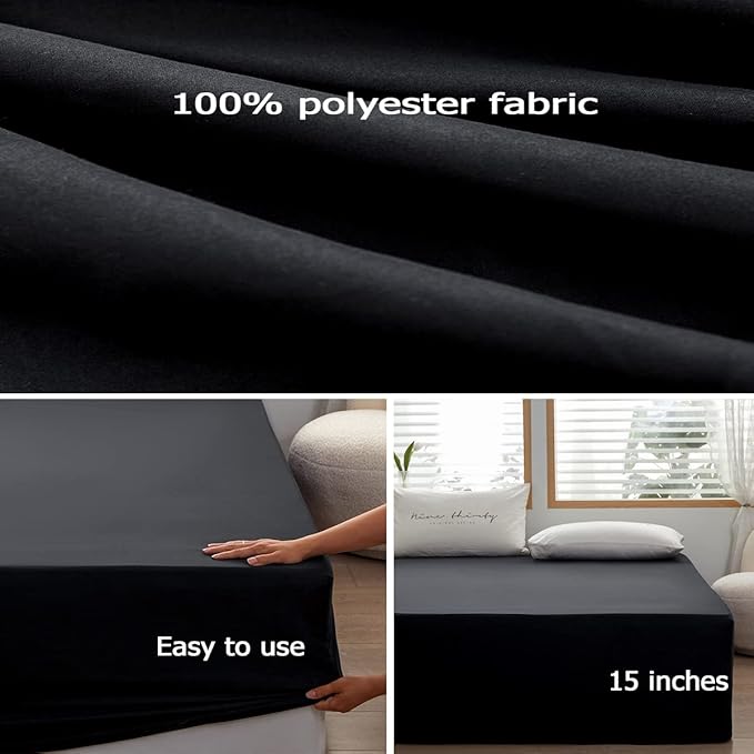 Bedding Queen Size Fitted Sheet Only- Bottom Matress Fitted Sheet-Fits 15inches - Image 3