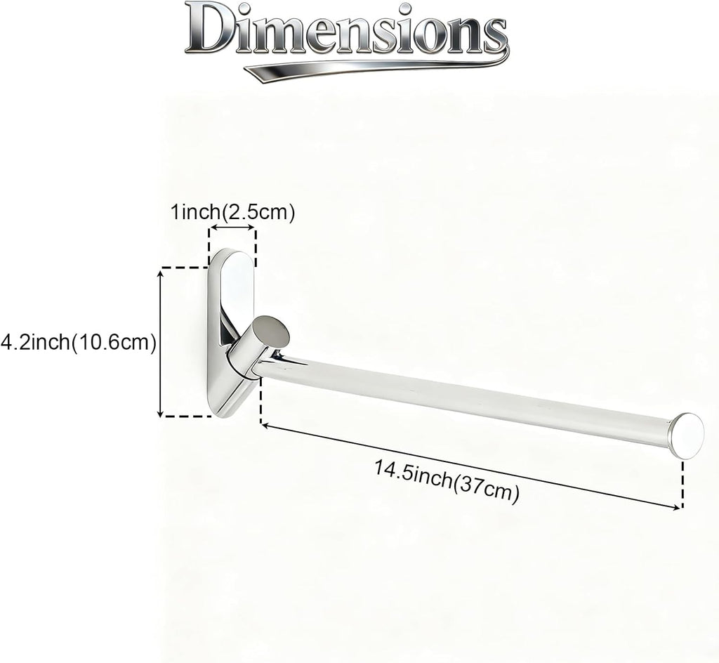 Wall Mounted Drying Rack, NEWRAIN Stainless Steel Folding Laundry Hanging Rack, Chrome Swivel Space Saving Clothes Hanger Rack for Bedroom Bathroom Laundry