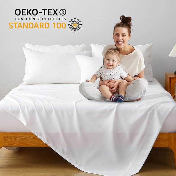 Lavisun King Flat Sheet, 1 Pack White King Bed Sheet Only - Image 6