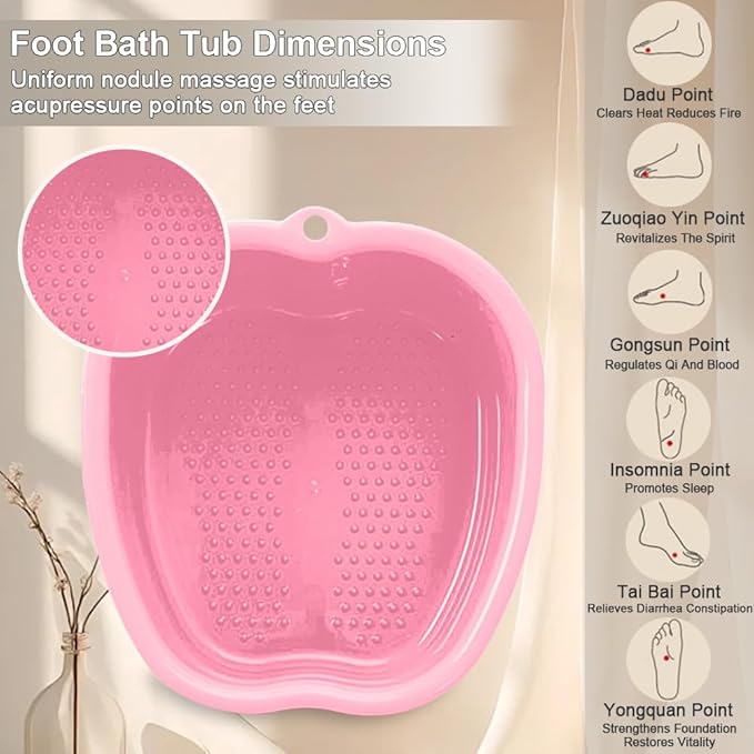 Foot Soaking Tub Large Size Foot Basin Sturdy Soaking Feet Bucket Massager Tub - Image 4