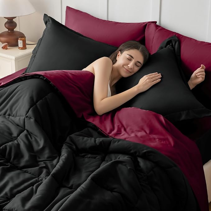 JOLLYVOGUE Queen Comforter Set, Ultra-Soft Bed in a Bag Queen Size 7 Pieces - Image 6