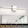 Chrome Vanity Lights for Bathroom 5CCT Dimmable Bathroom Lighting Fixtures Over by BRIVOLART